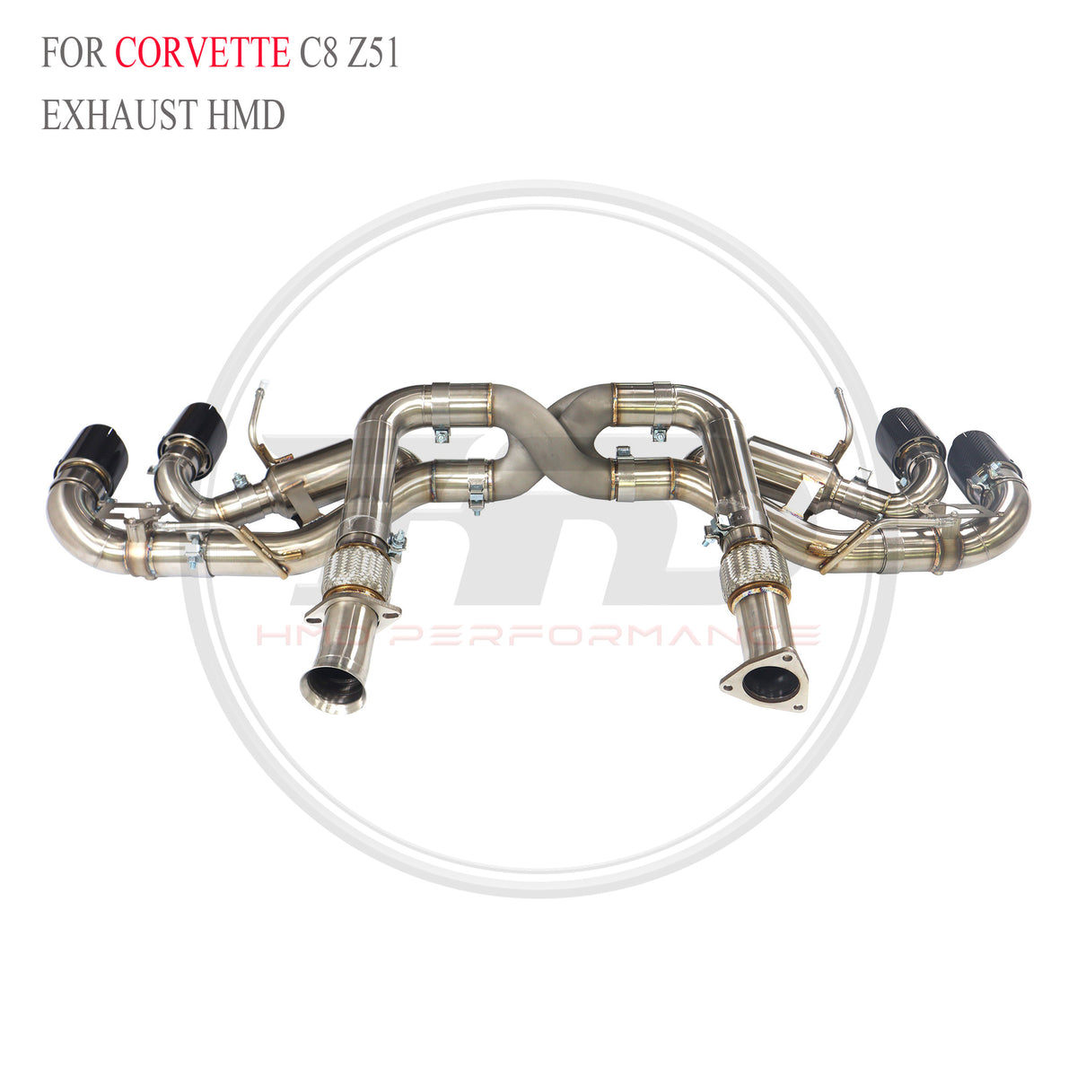 Corvette C8 Z51 Valved Axle-Back SUS304 Racing Grade Exhaust System - 4