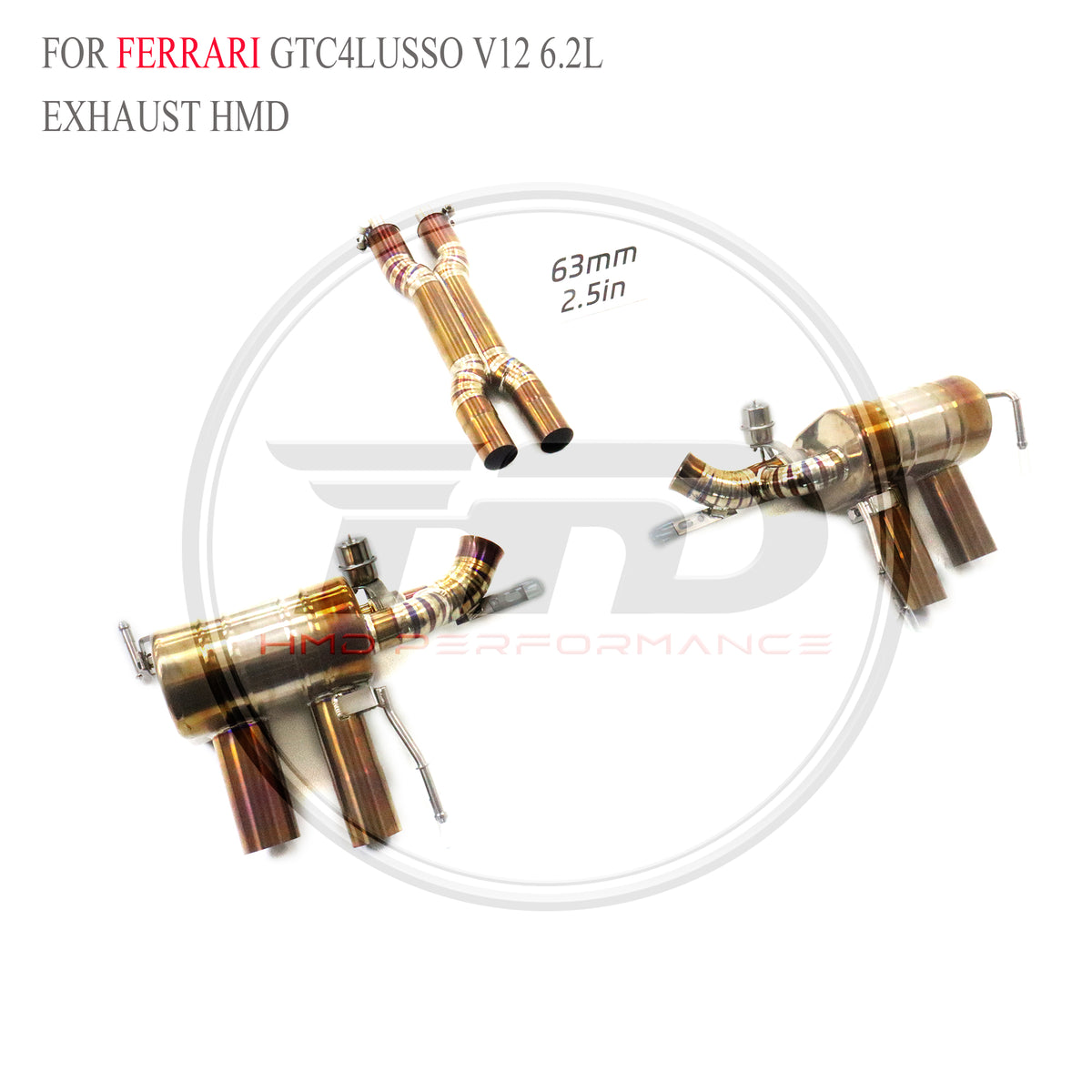 Ferrari GTC4Lusso V12 6.2L catback Titanium Valved Sport Exhaust System - 4