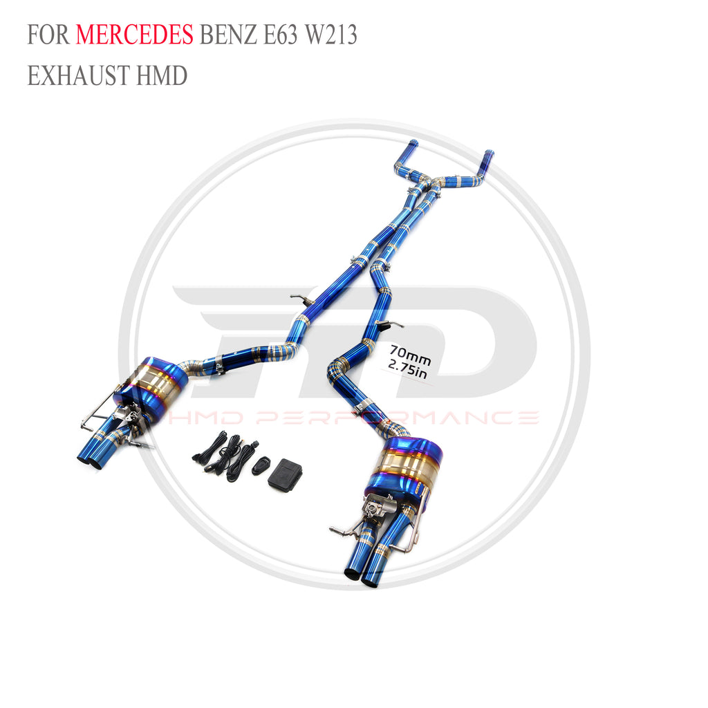 Mercedes-Benz E63 W213 catback Titanium Valved Sport Exhaust System - 4