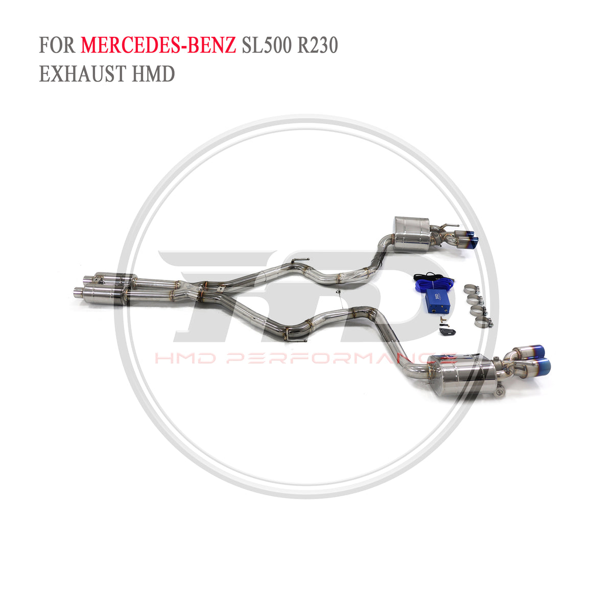 Mercedes-Benz SL500 R230 Valved Catback SUS304 Racing Grade Exhaust System - 3