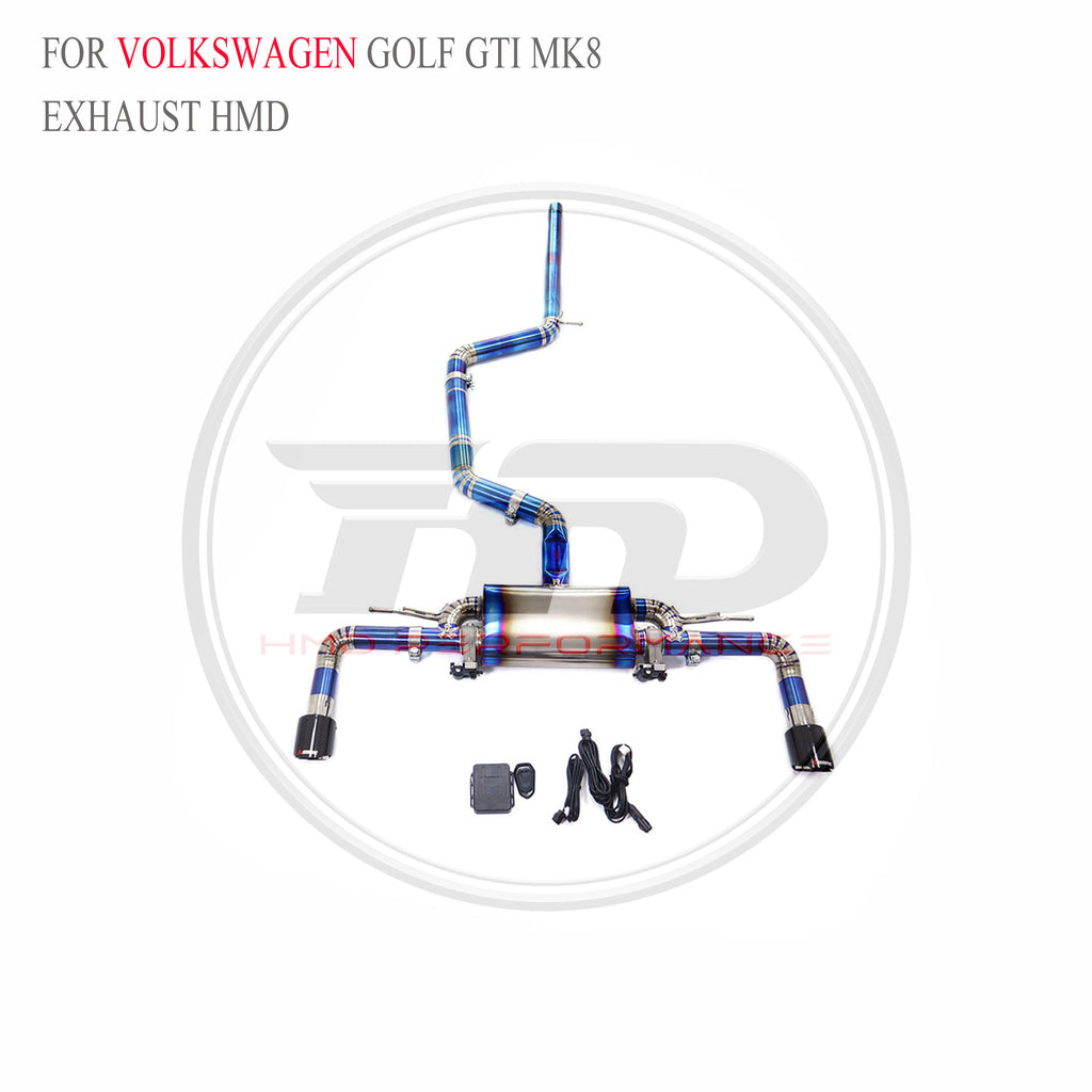 Volkswagen Golf GTI MK8 Valved Catback Titanium Racing Grade Exhaust System - 2