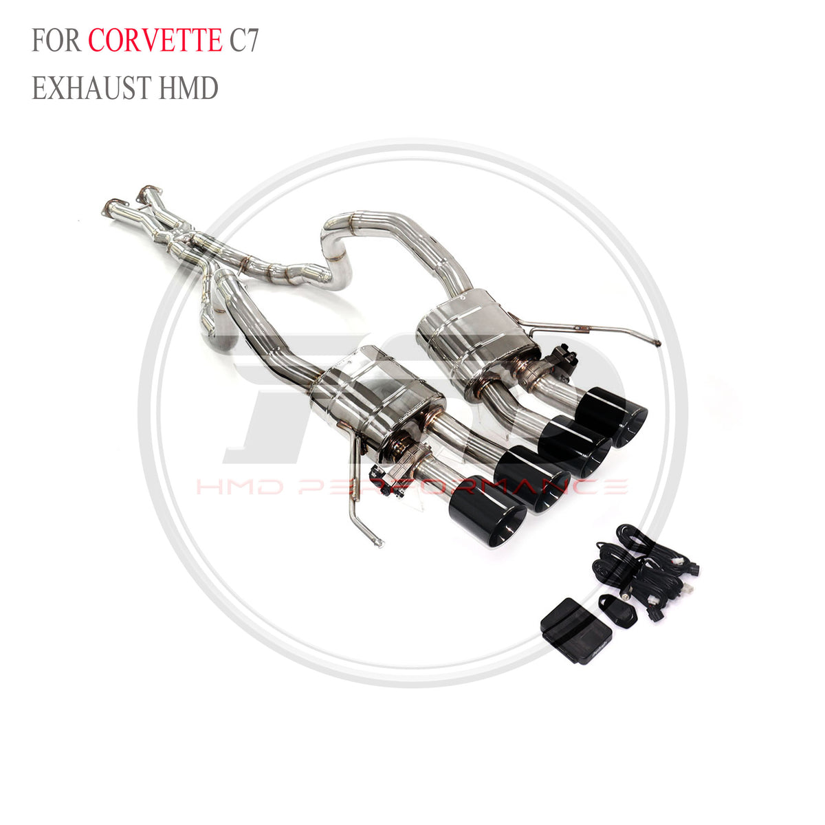Corvette C7 catback SUS304 Valved Sport Exhaust System - 3