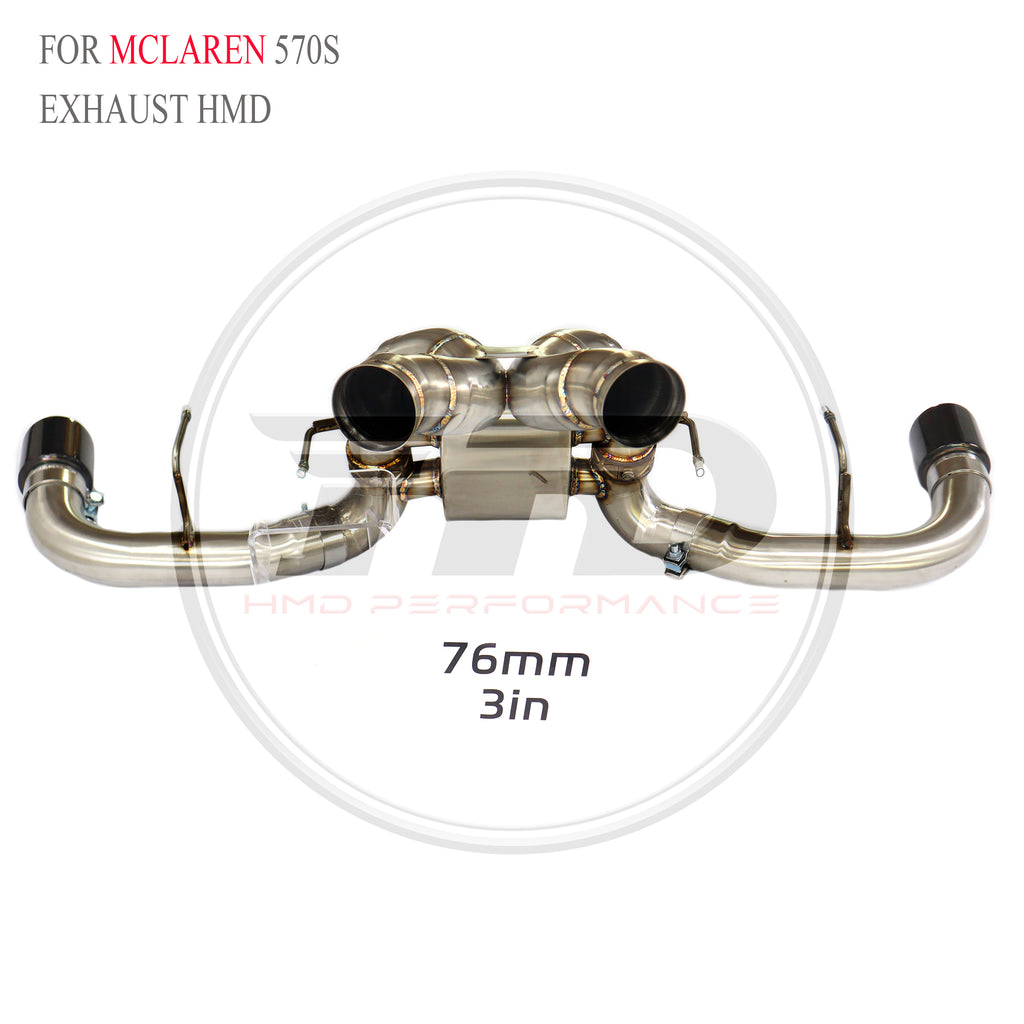 McLaren 570S Valved Axle-Back SUS304 Racing Grade Exhaust System - 5
