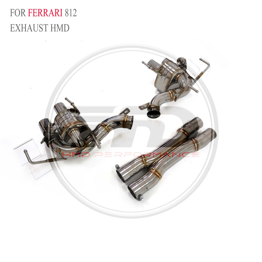 Ferrari 812 Valved Catback with X pipe SUS304 Racing Grade Exhaust System - 3