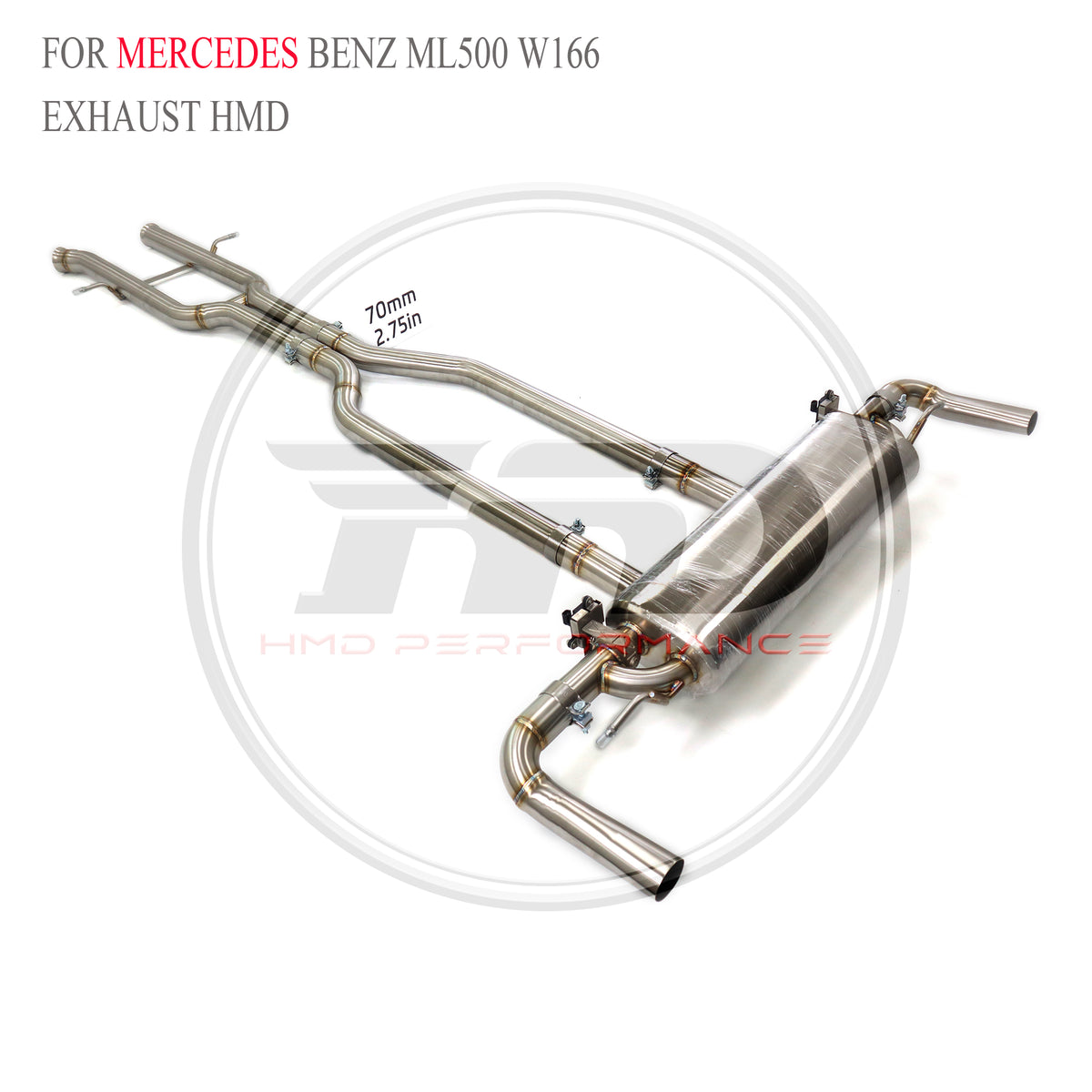 Mercedes-Benz ML500 W166 catback SUS304 Valved Sport Exhaust System - 4