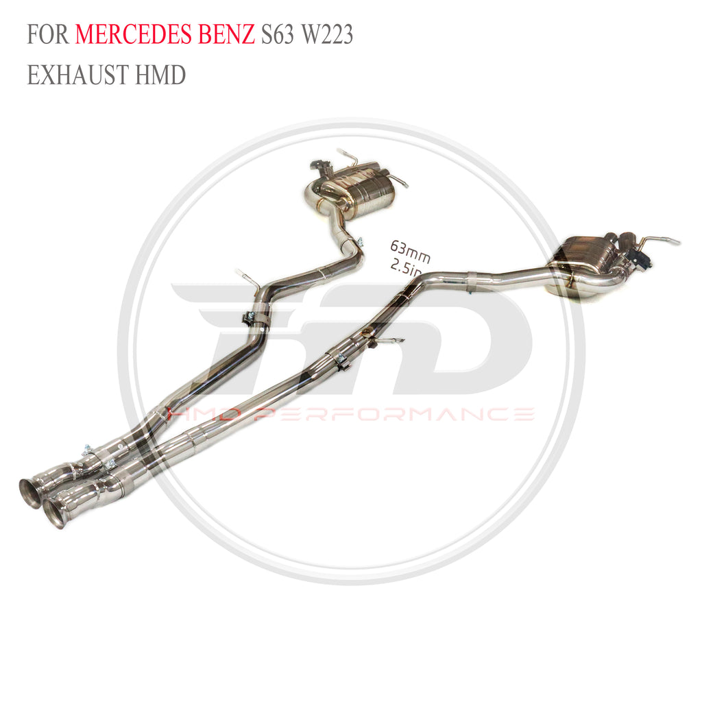 Mercedes-Benz S63 W223 catback SUS304 Valved Sport Exhaust System - 6