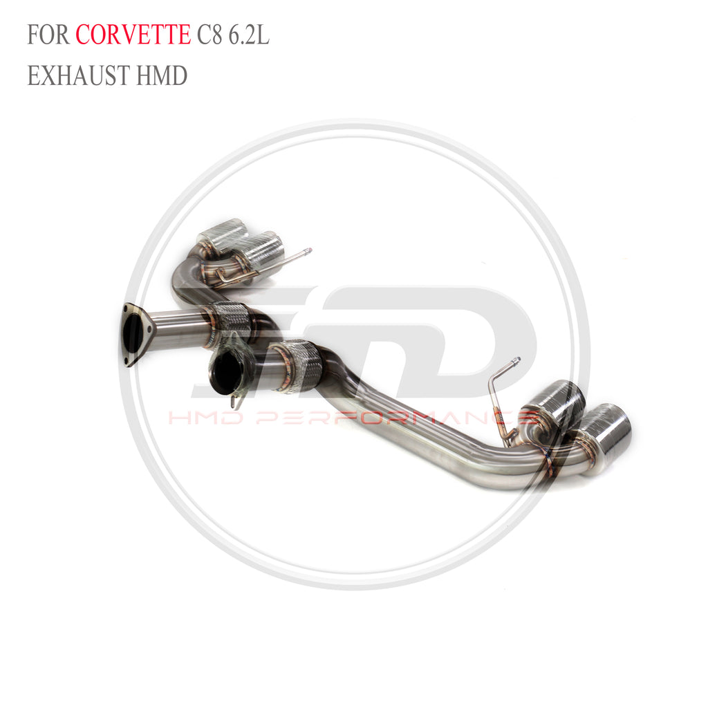 Corvette C8 6.2L Straight Catback SUS304 Racing Grade Exhaust System - 2