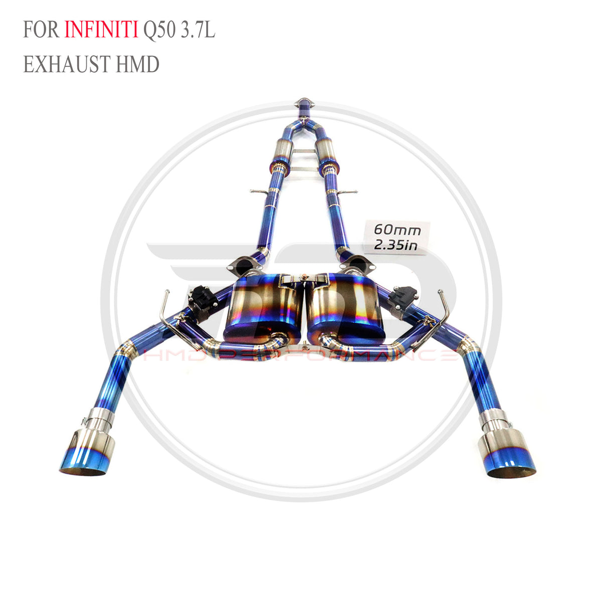 Infiniti Q50 3.7L catback Titanium Valved Sport Exhaust System - 2