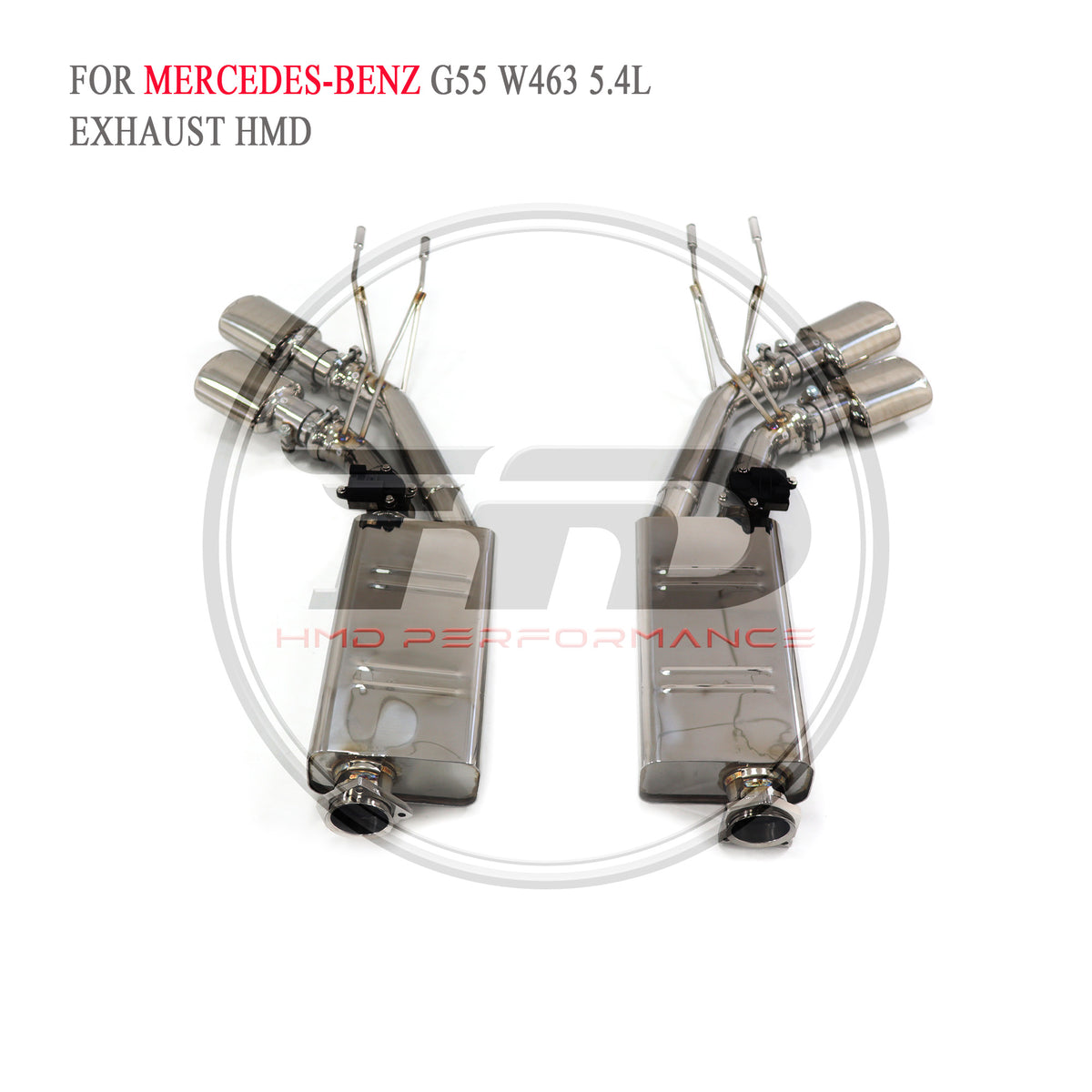 Mercedes-Benz G55 W463 5.4L Valved Catback SUS304 Racing Grade Exhaust System - 6