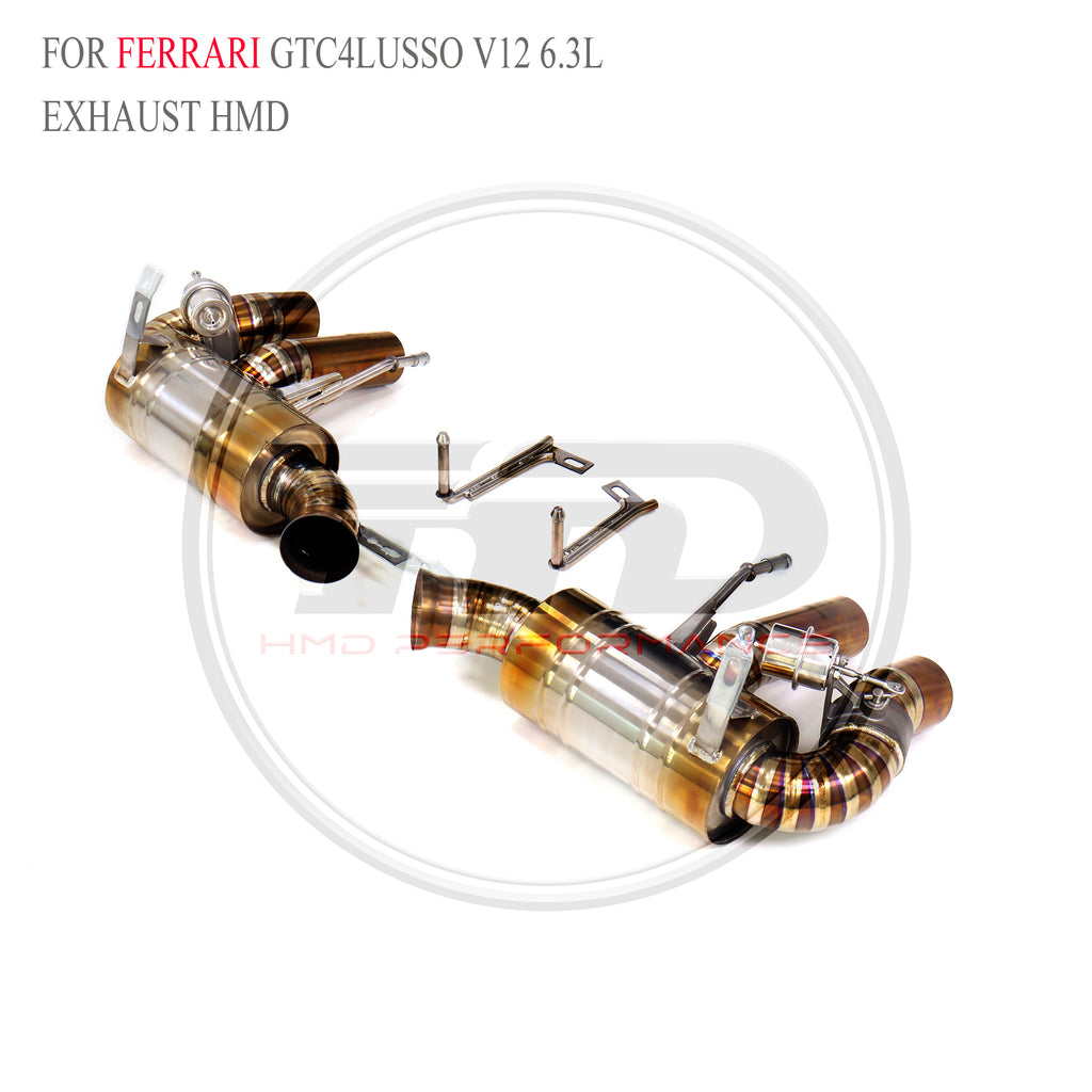 Ferrari GTC4Lusso V12 6.3L Valved Axle-Back Titanium Racing Grade Exhaust System - 6