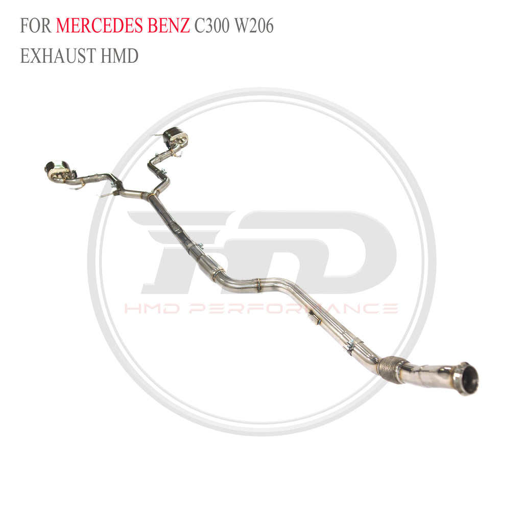 Mercedes-Benz C300 W206 Valved Catback SUS304 Racing Grade Exhaust System - 3
