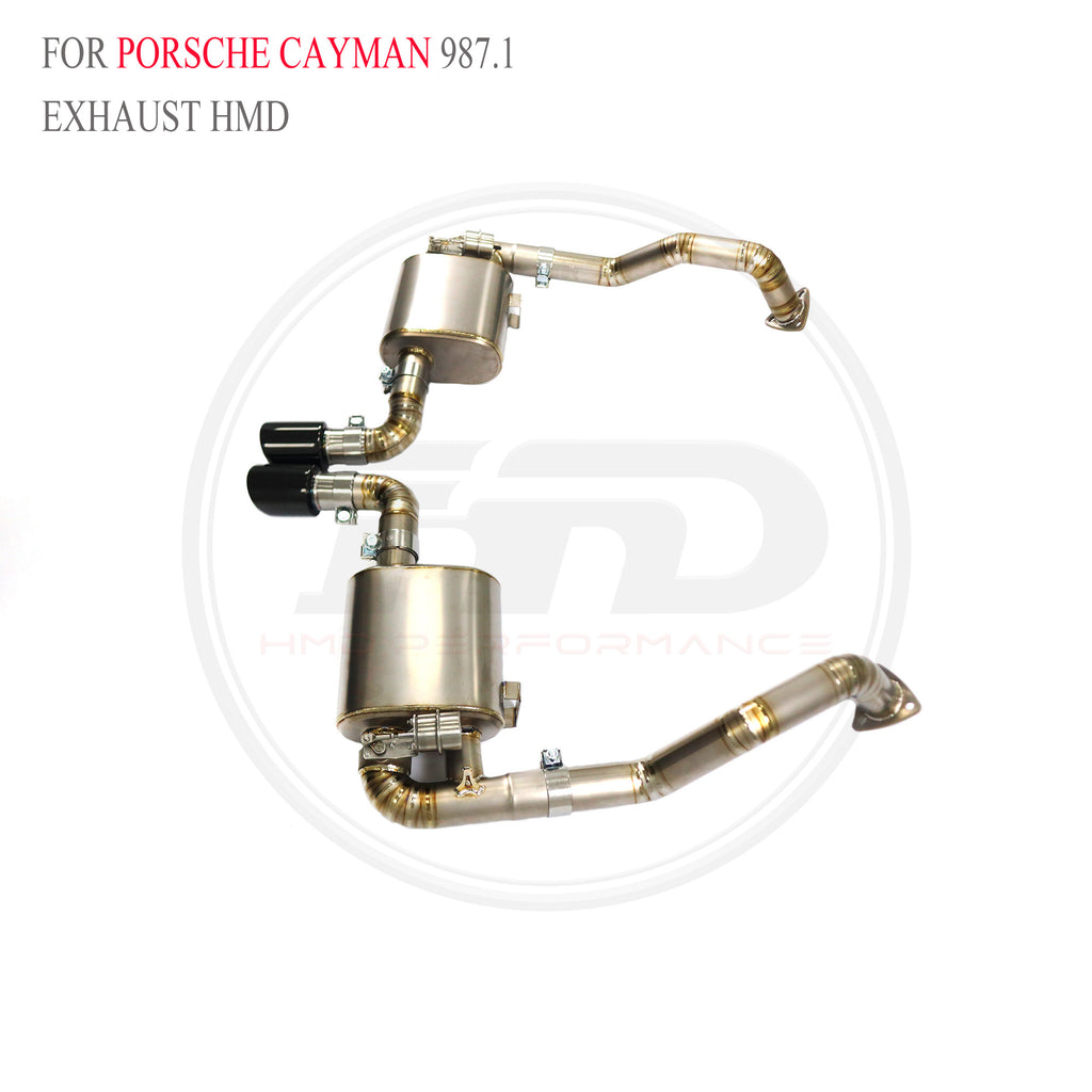 Porsche Cayman 987.1 Valved Axle-Back Titanium Racing Grade Exhaust System - 4