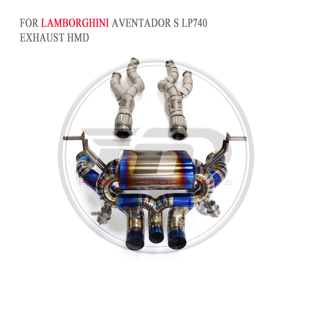 Lamborghini Acentador S LP740 catback Titanium Valved Sport Exhaust System - 3